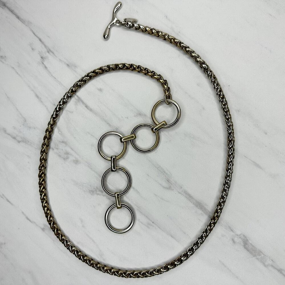 Vintage Chunky Gold Tone Toggle Chain Belt Rings Medium/Large (M/L) ✨